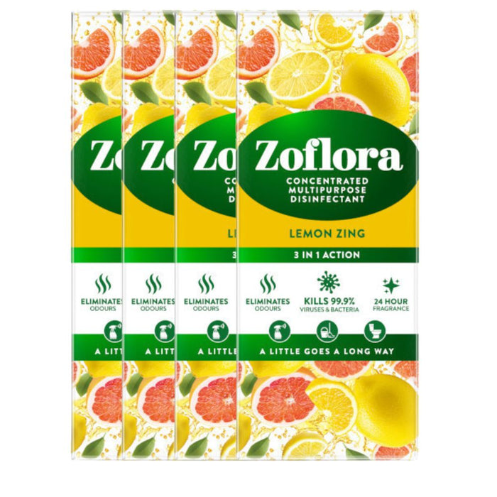 Zoflora Lemon Zing Disinfectant Concentrate 120ml Assorted Packs