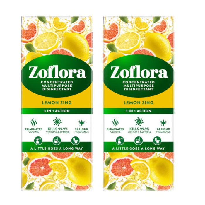 Zoflora Lemon Zing Disinfectant Concentrate 120ml Assorted Packs