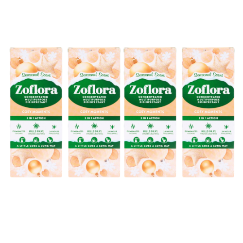 Zoflora Cosy Season Concentrated Disinfectant 500ml Assorted Packs Disinfectant Zoflora Pack of 4