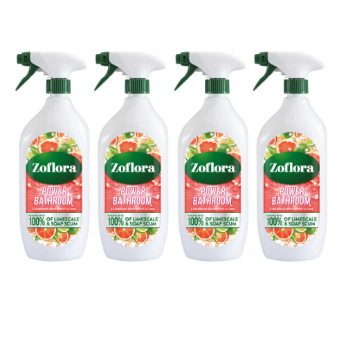 Zoflora Bathroom Grapefruit and Lime Disinfectant Spray 800ml Assorted Pack Bathroom & Shower Cleaners Zoflora Pack of 4