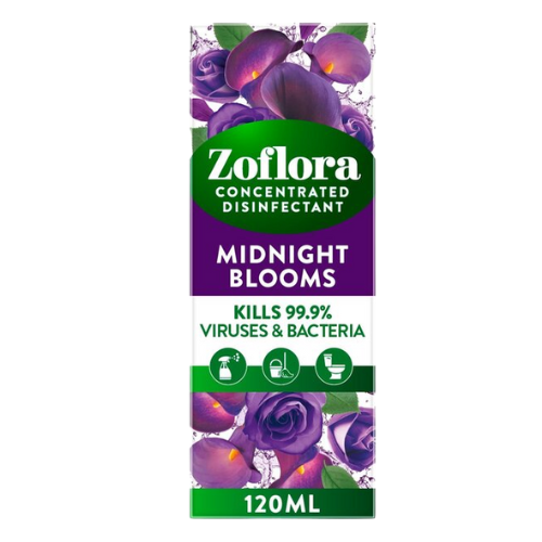 Zoflora Midnight Bloom Concentrated Fragrance 120ml Assorted Packs Disinfectants Zoflora Pack of 1