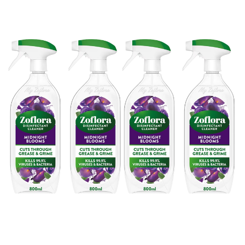 Zoflora Midnight Blooms Disinfectant Spray 800ml Assorted Pack Bathroom & Shower Cleaners Zoflora Pack of 4