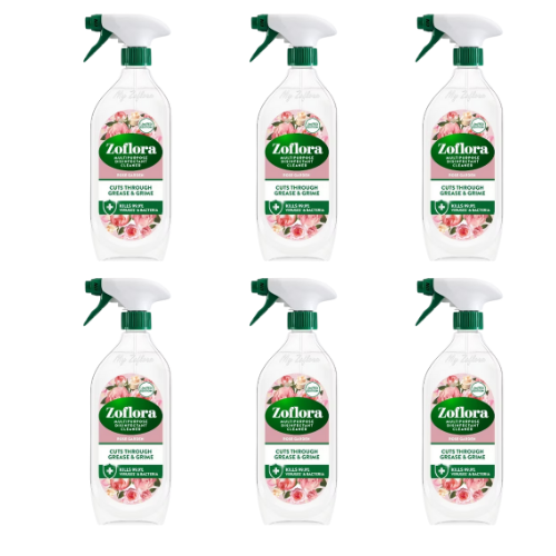 Zoflora Rose Garden Disinfectant Spray 800ml Assorted Packs Bathroom & Shower Cleaners Zoflora Pack of 6
