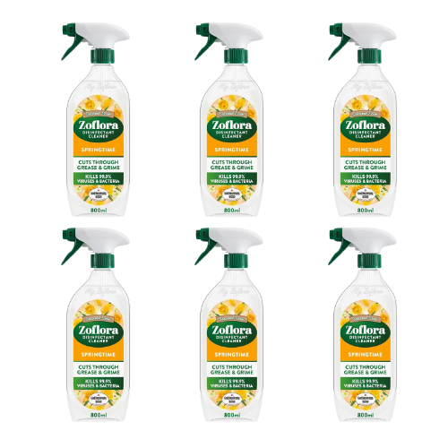 Zoflora Springtime Disinfectant Spray 800ml Assorted Pack Bathroom & Shower Cleaners Zoflora Pack of 6