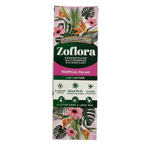 Zoflora Tropical Palms Concentrated Disinfectant 250ml Assorted Packs Disinfectants Zoflora Pack of 1