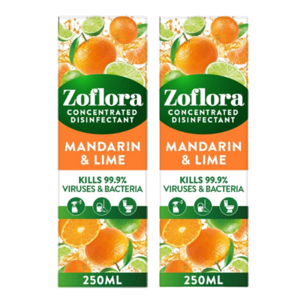 Zoflora Mandarin & Lime Disinfectant 250ml Disinfectants Zoflora Pack of 2
