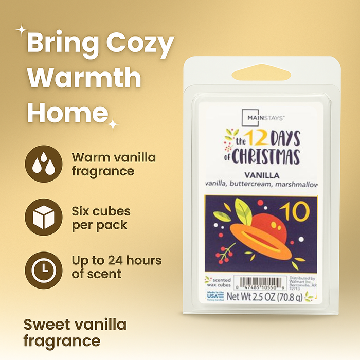 Mainstays Vanilla Wax Melts Buttercream Marshmallow 2.5oz Wax Melts Mainstays