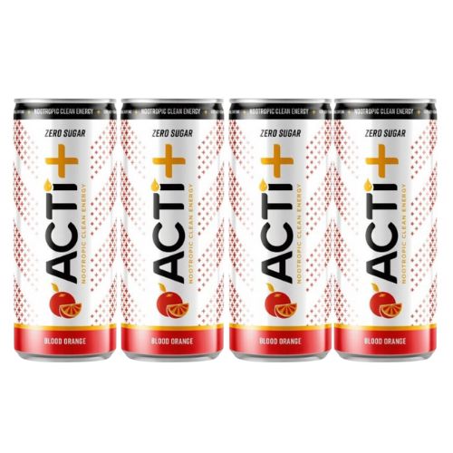 Acti + Blood Orange Natural Caffeine Cans 4 x 250ml Drinks Acti +   