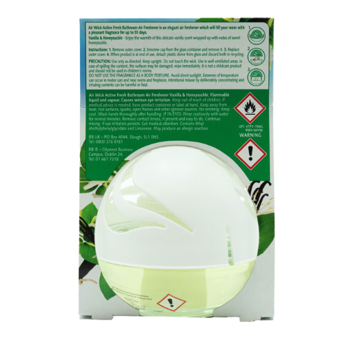 Air Wick Bathroom Air Freshener Vanilla Honeysuckle 75ml Air Fresheners & Re-fills Air Wick