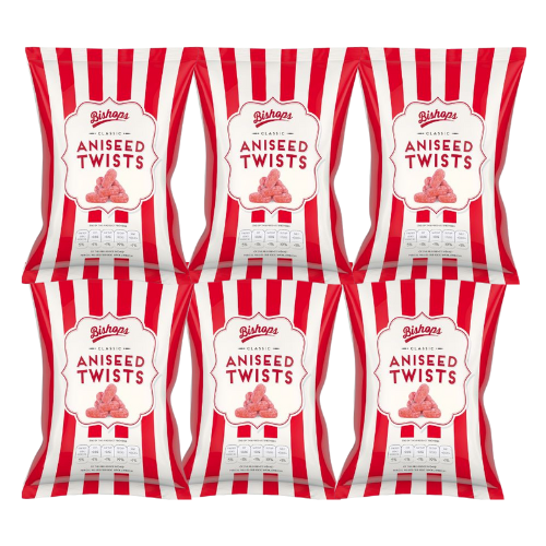 Bishop's Aniseed Twists Sweets 170g Assorted Pack Sweets, Mints & Chewing Gum Bishop's Pack of 6