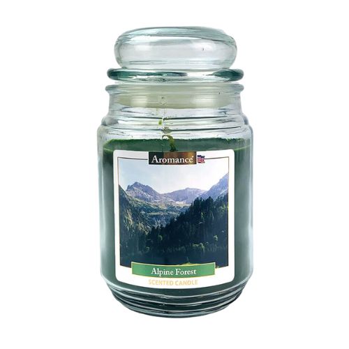 Premium Aromance Alpine Forest Scented Large Jar Candle 18oz - FabFinds
