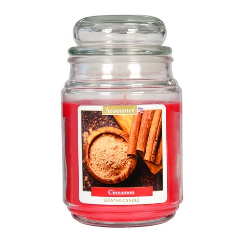 Premium Aromance Cinnamon Scented Large Jar Candle 18oz Candles FabFinds   