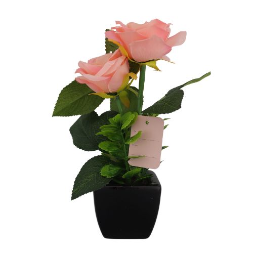 Artificial Rose In Ceramic Pot Home Decoration FabFinds   