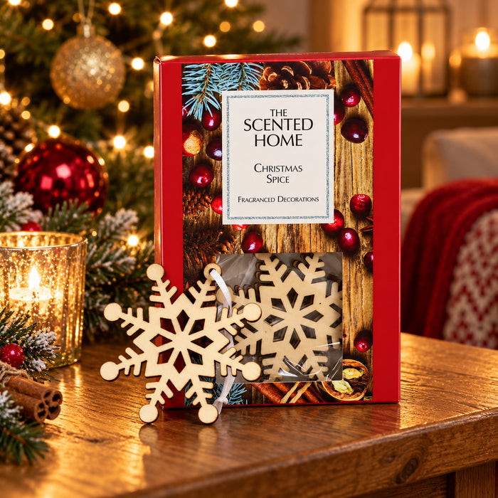 Ashleigh & Burwood Wooden Hanging Snowflake Christmas Decorations Christmas Spice Set of 6 Assorted Packs Christmas Festive Decorations Ashleigh & Burwood