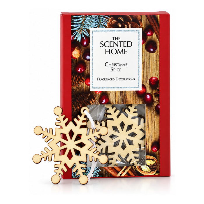 Ashleigh & Burwood Wooden Hanging Snowflake Christmas Decorations Christmas Spice Set of 6 Assorted Packs Christmas Festive Decorations Ashleigh & Burwood Pack of 1