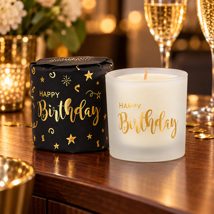 Ashleigh & Burwood Wrapped Scented Candle Happy Birthday 70g Assorted Packs Candles Ashleigh & Burwood