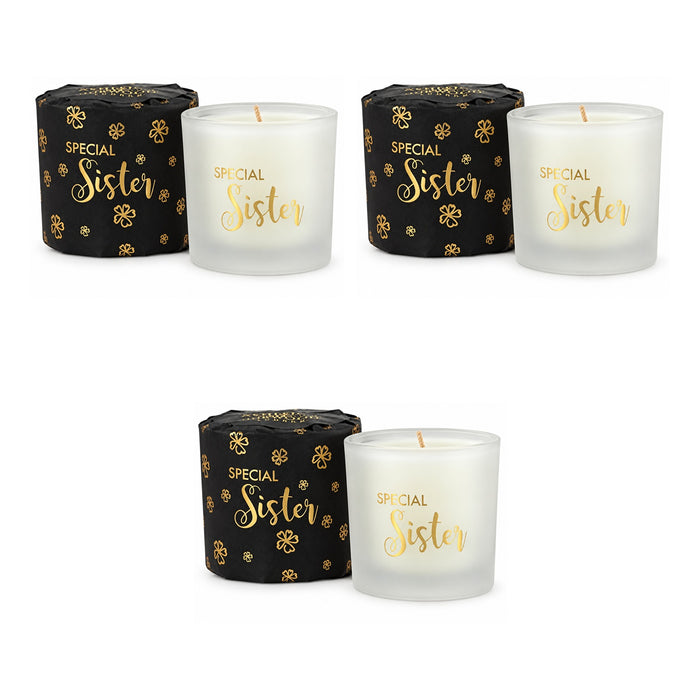 Ashleigh & Burwood Wrapped Scented Candle Special Sister 70g Assorted Packs Candles Ashleigh & Burwood Pack of 3
