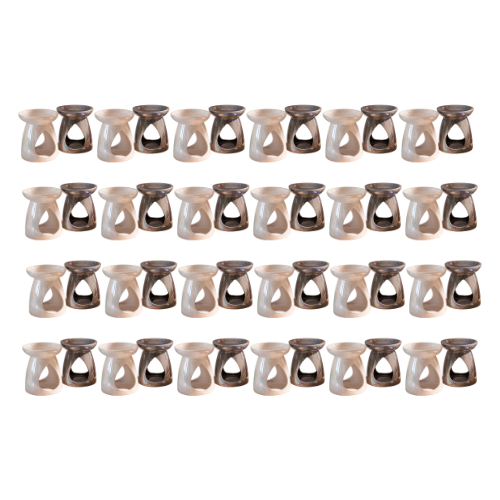 Deluxe Teardrop Pearlised Oil and Wax Melt Burner 14cm Assorted Colours Wax Melts & Oil Burners FabFinds Assorted 24 Pack