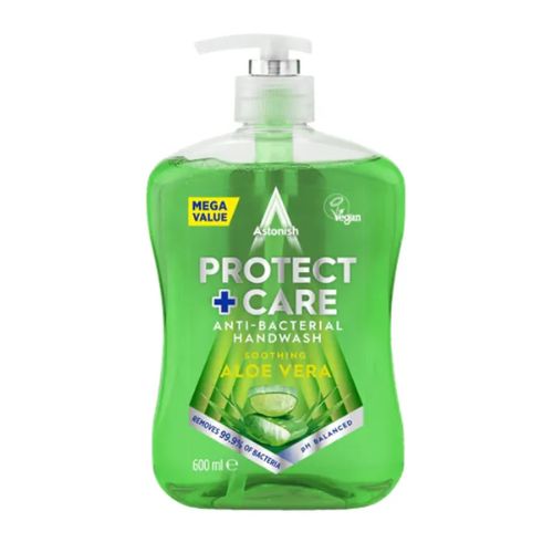Astonish Protect & Care Anti-bacterial Handwash Aloe Vera 600ml Hand Wash & Soap Astonish   
