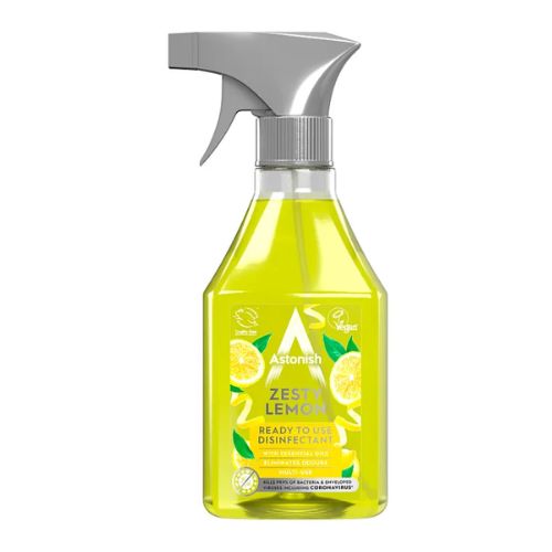 Astonish Ready To Use Lemon Disinfectant Spray 550ml Disinfectant Astonish   