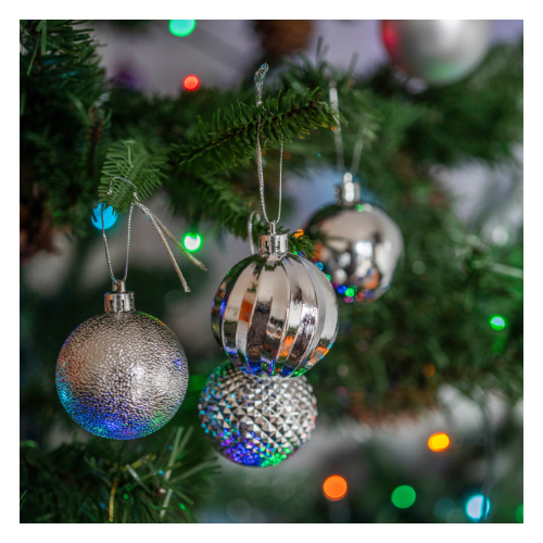 Christmas Baubles Shine & Shimmer Assorted Colours Pack of 15