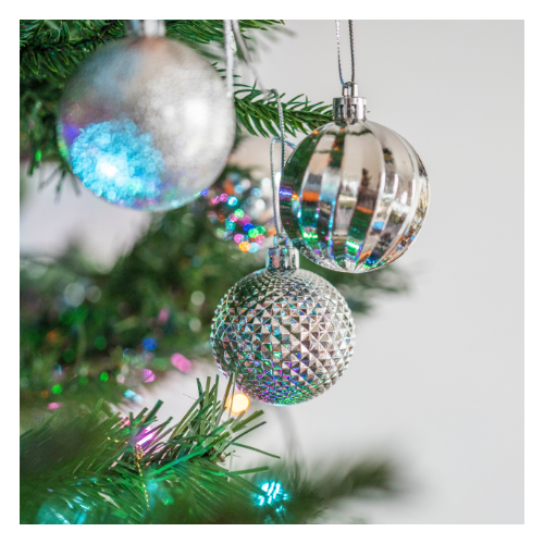 Christmas Baubles Shine & Shimmer Assorted Colours Pack of 15