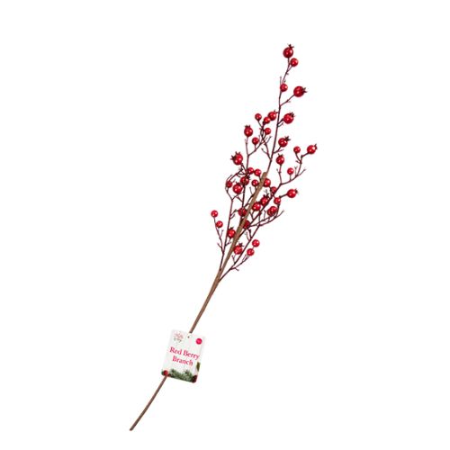 Artificial Red Berry Branch 70cm Christmas Garlands, Wreaths & Floristry FabFinds   