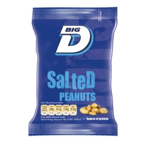 Big D Salted Peanuts 200g Crisps, Snacks & Popcorn Big D   