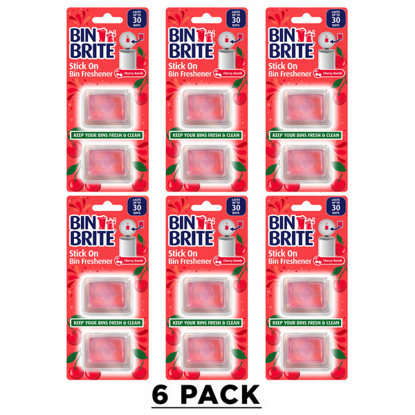 Bin Brite Stick On Freshener Cherry 2 Pack Air Fresheners 151 6 Pack