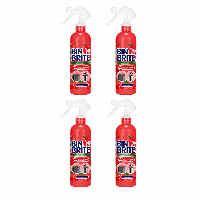 Bin Brite Deodoriser Cherry Bomb 400ml Bin Cleaners & Accessories 151 4 Pack