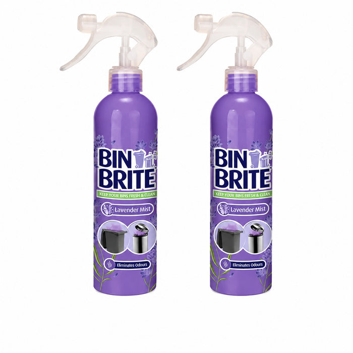 Bin Brite Deodoriser Lavender Mist 400ml Bin Cleaners & Accessories 151 2 Pack