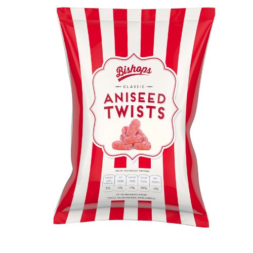 Bishop's Aniseed Twists Sweets 170g Sweets, Mints & Chewing Gum Bishop's   