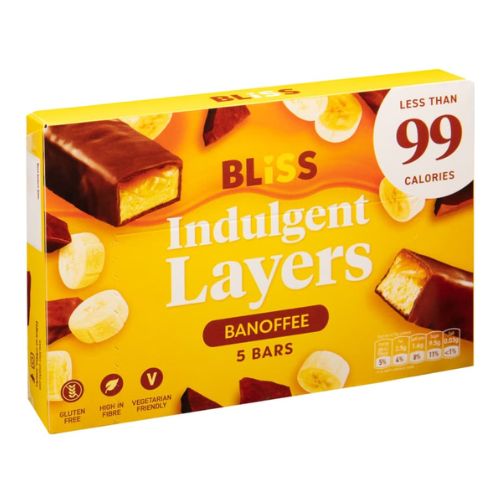 Bliss Indulgent Layers Banoffee Bars 5 x 25g Biscuits & Cereal Bars Bliss   