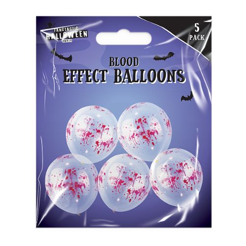 12" Blood Effect Balloons 5pk Halloween Decorations Fabfinds   