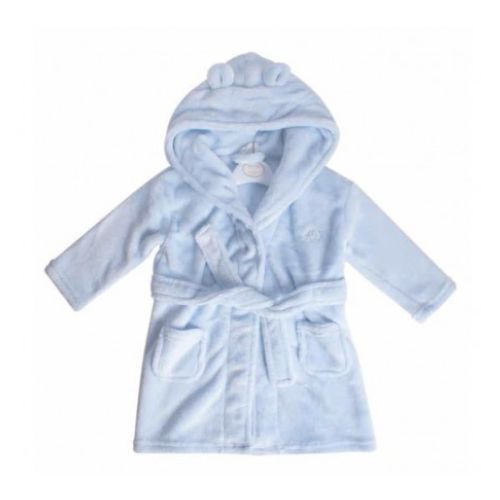 Hugs & Kisses Blue Hooded Baby Robe One Size baby Fabfinds   