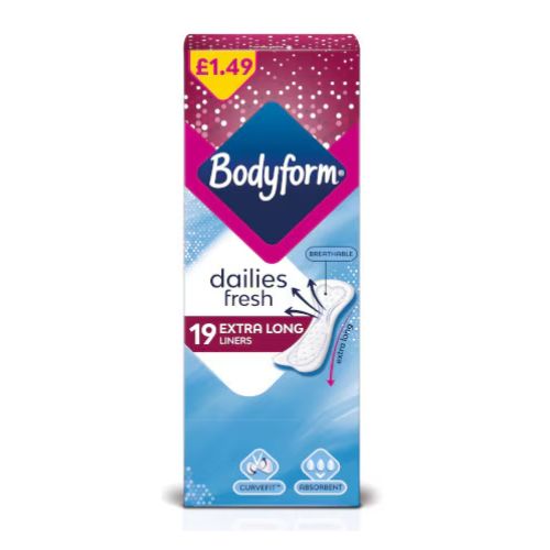 Bodyform Liners Bodyform Dailies Extra Long Liners 19 Pack - FabFinds