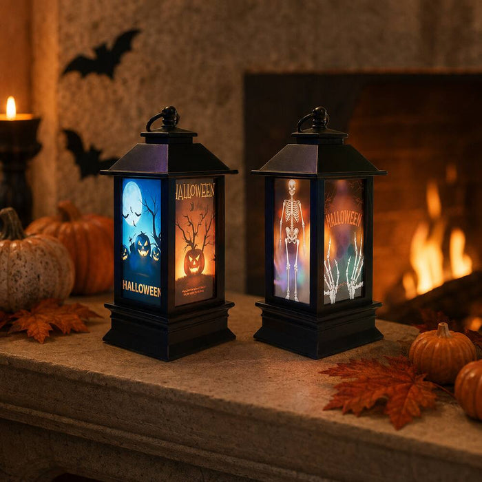 Halloween LED Lantern 13cm Assorted Designs Halloween Decorations FabFinds