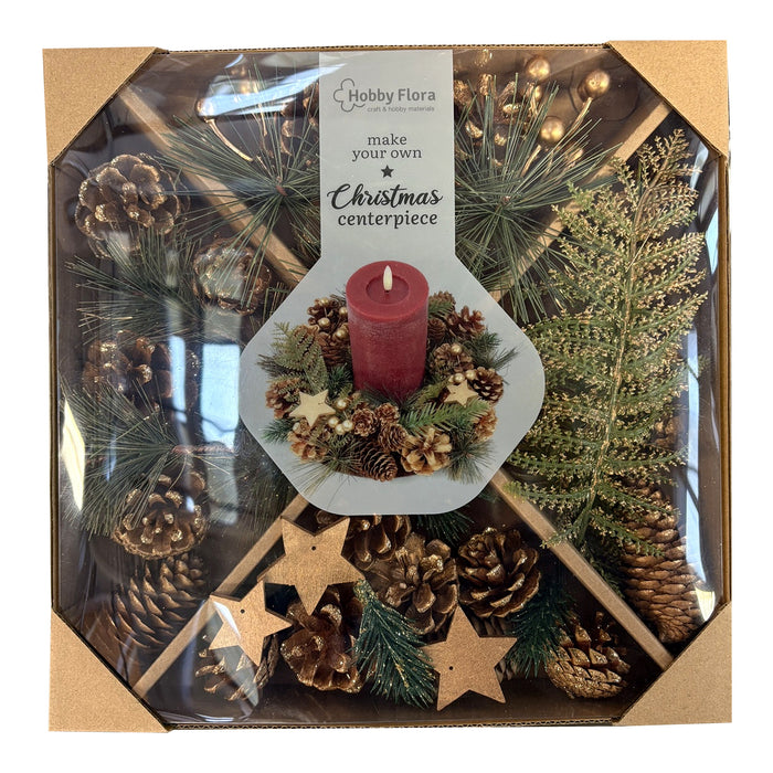Make Your Own Christmas Centrepiece Kit Assorted Designs Christmas Craft Kits FabFinds Gold Berries