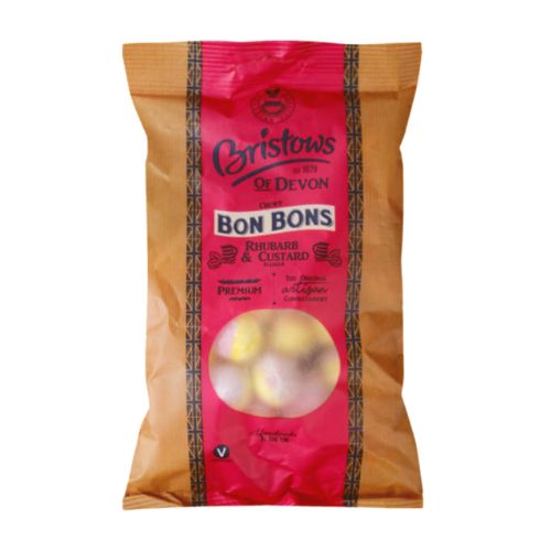 Bristows Of Devon Chewy Bon Bons Rhubarb & Custard 150g Sweets, Mints & Chewing Gum bristows   