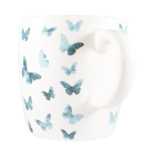 Blue & White Butterfly Hugga Mug Mugs FabFinds   