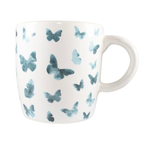 Blue & White Butterfly Hugga Mug Mugs FabFinds   