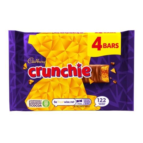 Cadbury Crunchie Bars 4 x 26g Chocolate Cadbury   