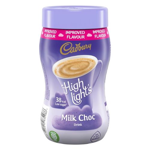 Cadbury Highlights Milk Choc Drink 220g Hot Chocolate Cadbury   
