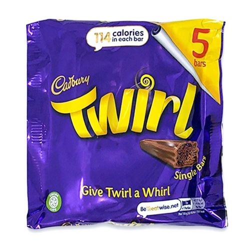 Cadbury Twirl Chocolate Bars 5 x 21.5g Chocolate Cadbury   