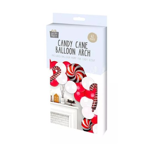 Candy Cane Balloon Arch 62 Pieces Christmas Decorations FabFinds   