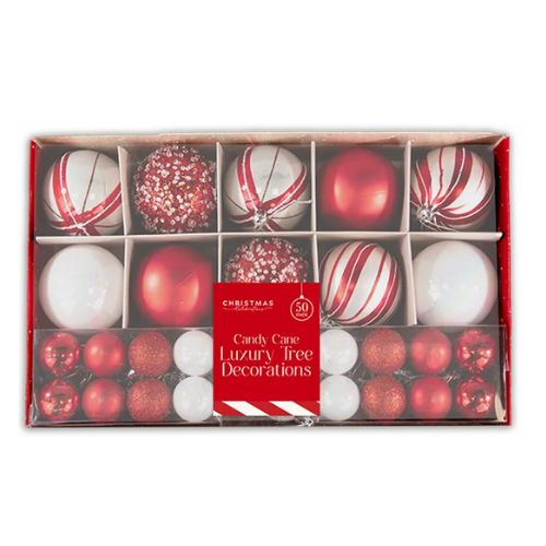 Candy Cane Luxury Christmas Tree Decorations 50 Pack Christmas Decorations FabFinds