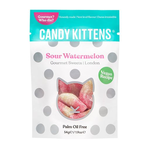 Candy Kittens Sour Watermelon Sweets 54g Sweets, Mints & Chewing Gum candy kittens   