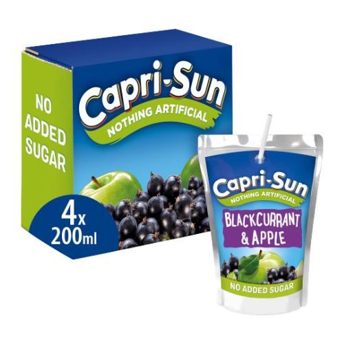 Capri Sun Blackcurrant & Apple 4 x 200ml Drinks capri sun   