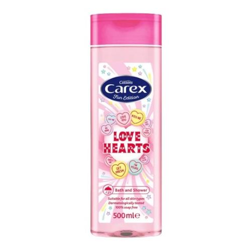 Carex Love Hearts Bath & Shower Gel 500ml Shower Gel & Body Wash carex   