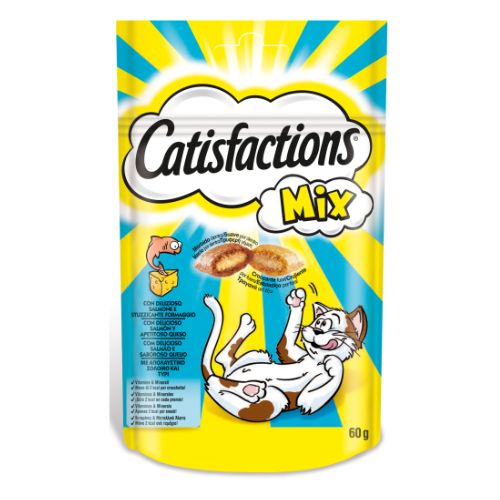 Catisfactions Mix Cheese & Salmon Cat Treats 60g Cat Food & Treats catisfactions   